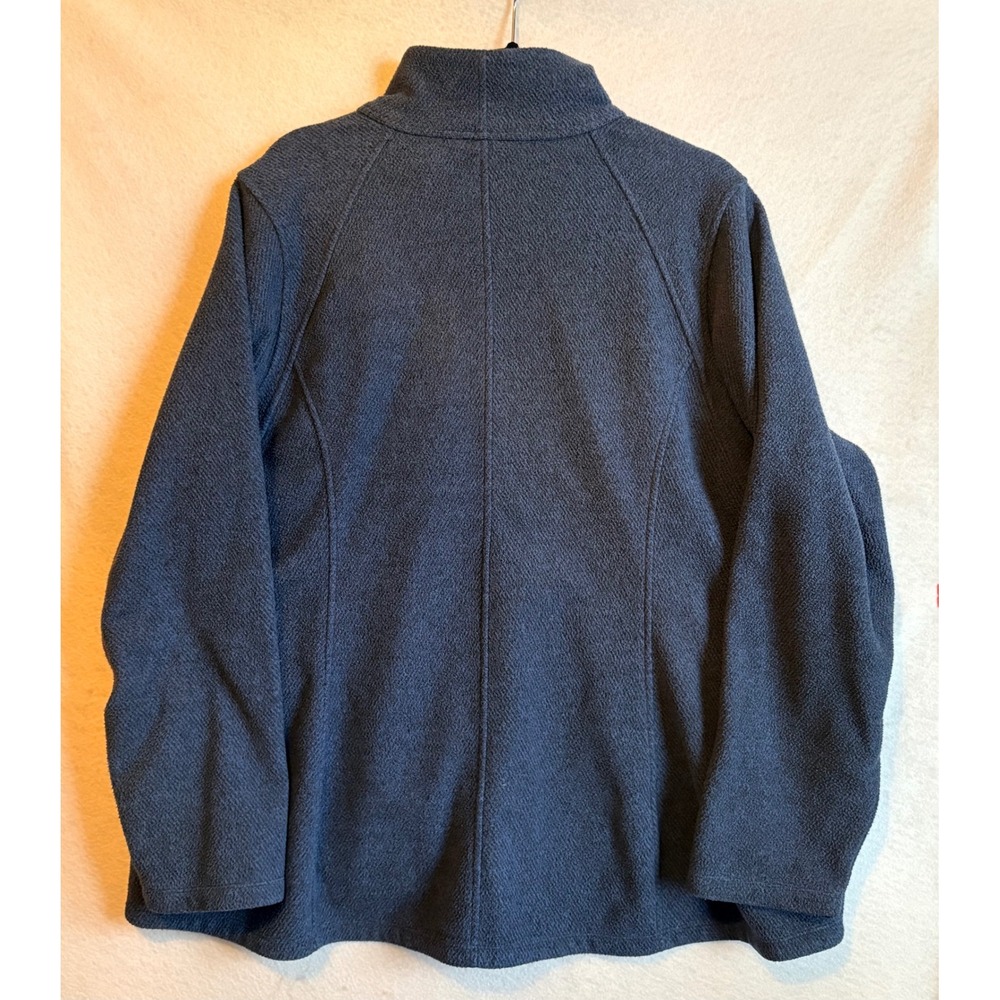 ATHLETA Blue Herringbone Stroll Fleece Full Zip‎ Jacket Women Plus Size 2X - Picture 4 of 10